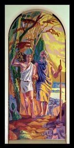 Abraham Going to Offer Isaac His Son by Unbekannt Unbekannt
